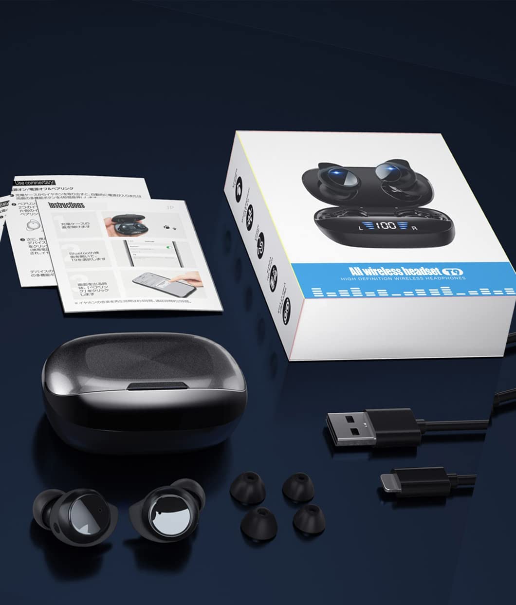 Foto 8 pulgar | Auriculares Deportivos Inalámbricos Xmenha Bluetooth 5.3 Tws Ipx7 A Prueba De Agua - Venta Internacional.