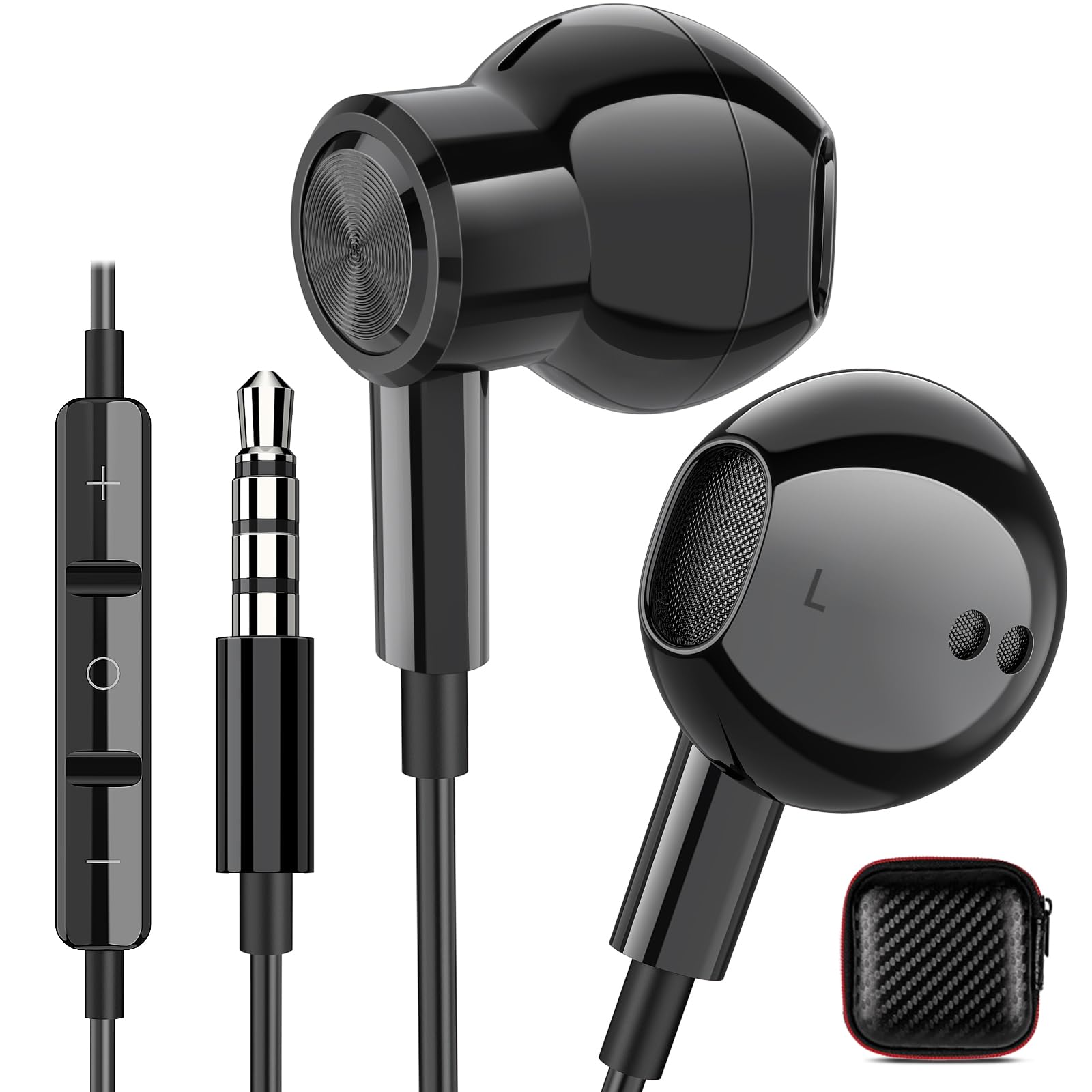 Foto 2 pulgar | Audífonos Alámbricos iMangoo Negros con Micrófono-Venta Internacional