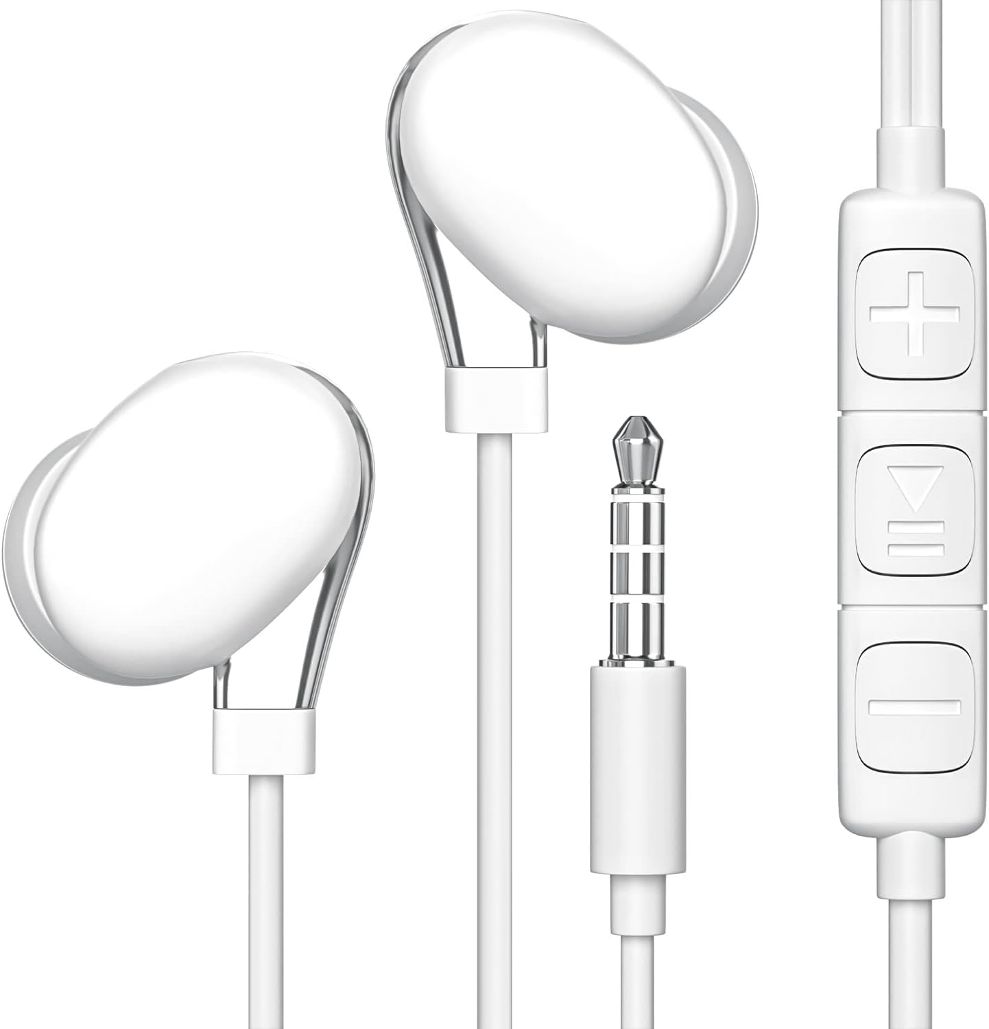 Foto 2 pulgar | Audífonos Alámbricos Maeline Blancos con Micrófono-Venta Internacional