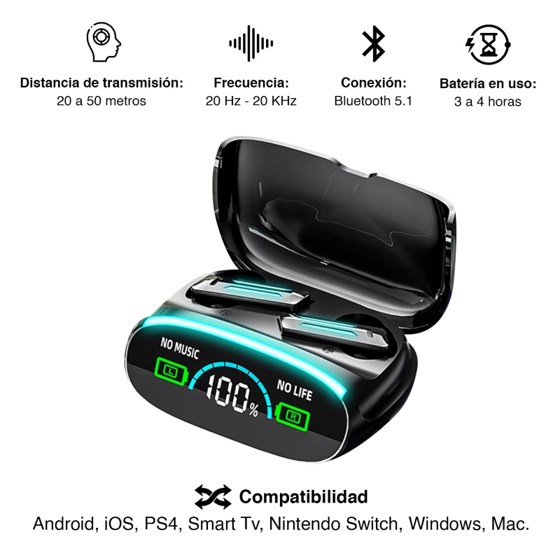 Foto 3 pulgar | Auriculares Auriculares M39 58x92x76 Cm Negros - Venta Internacional.
