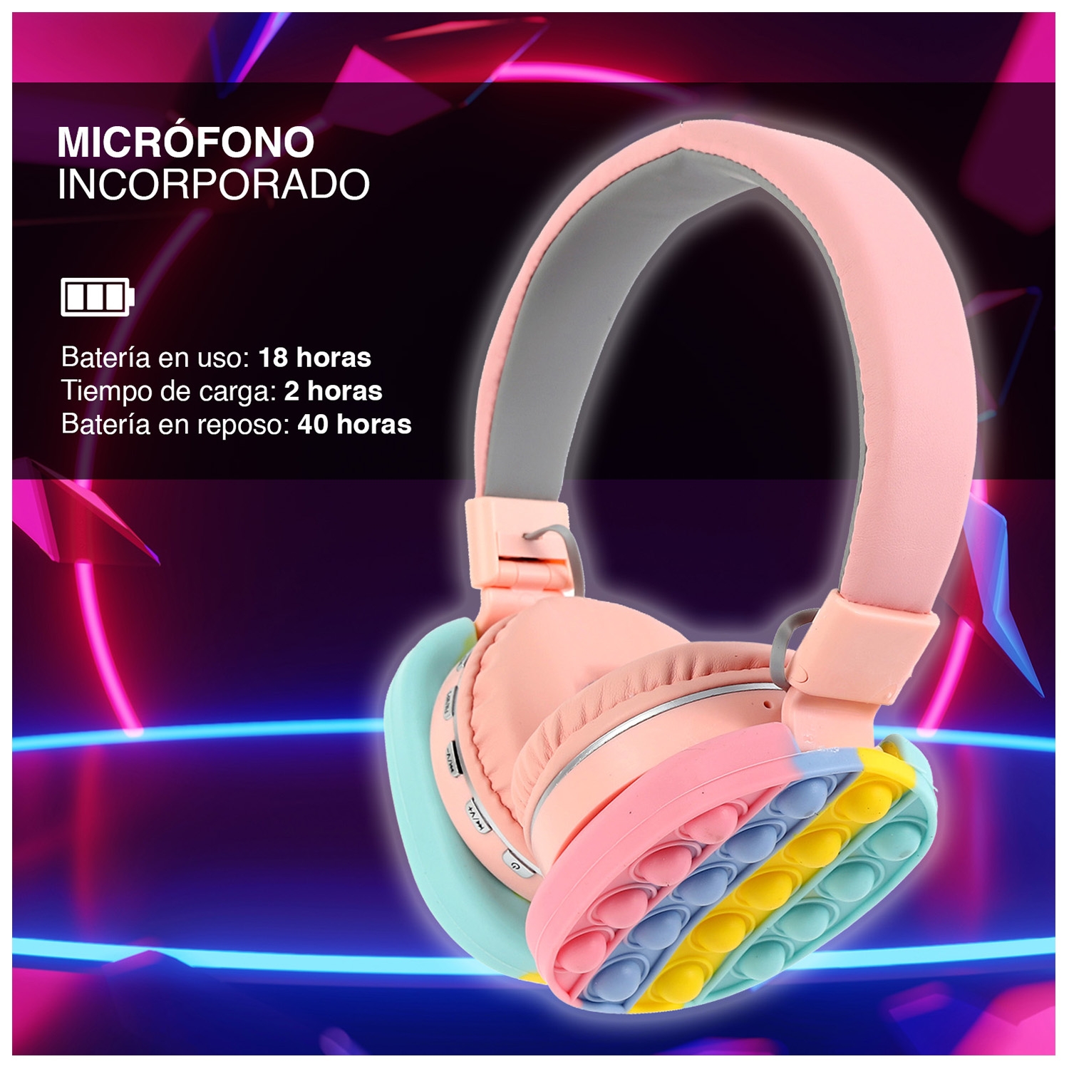 Foto 3 pulgar | Auriculares Inalámbricos Generic 806e Pink Bluetooth 5.0 - Venta Internacional.