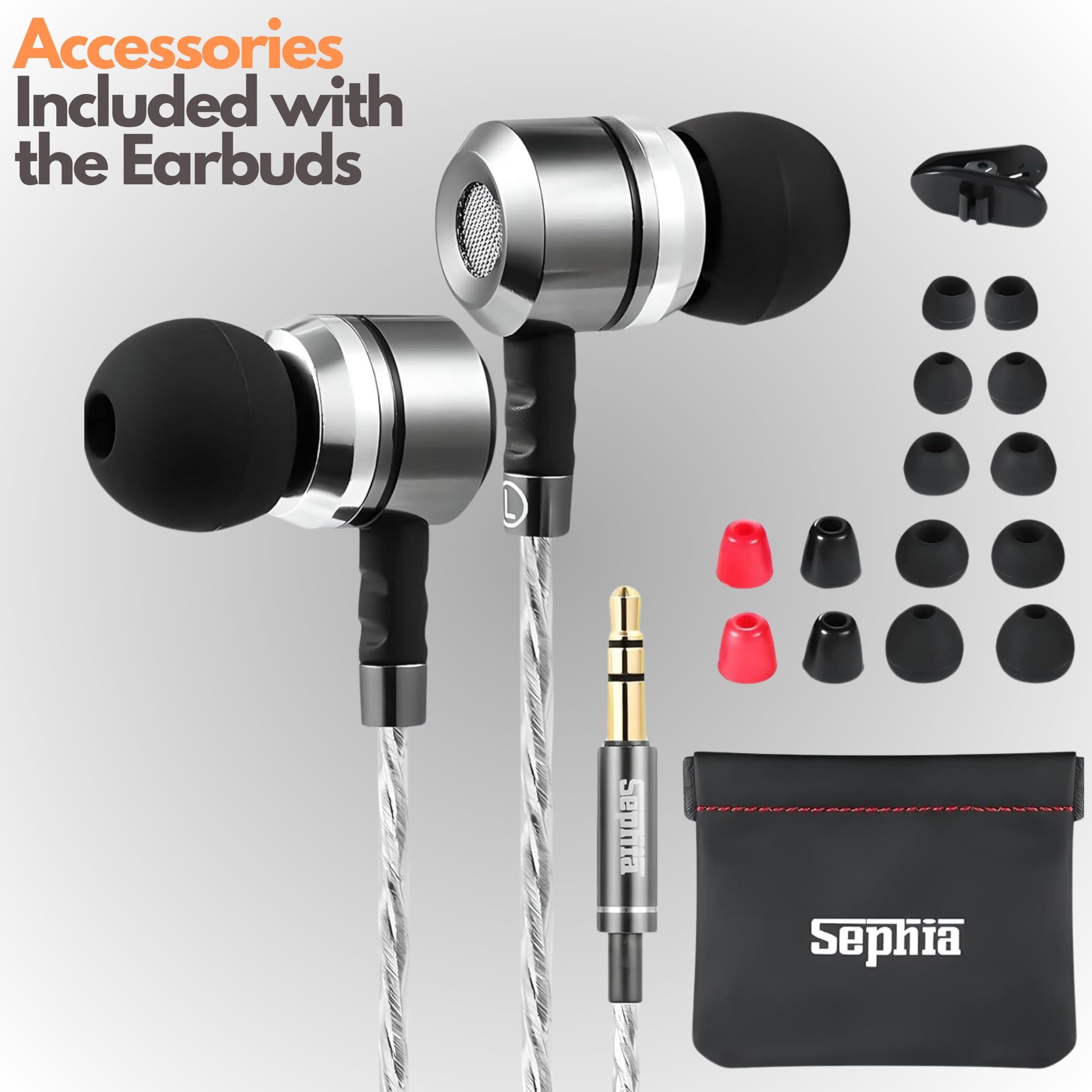 Foto 3 pulgar | Auriculares Intraurales Con Cable Sephia Sp3060 Hd Bass De Aluminio - Venta Internacional.