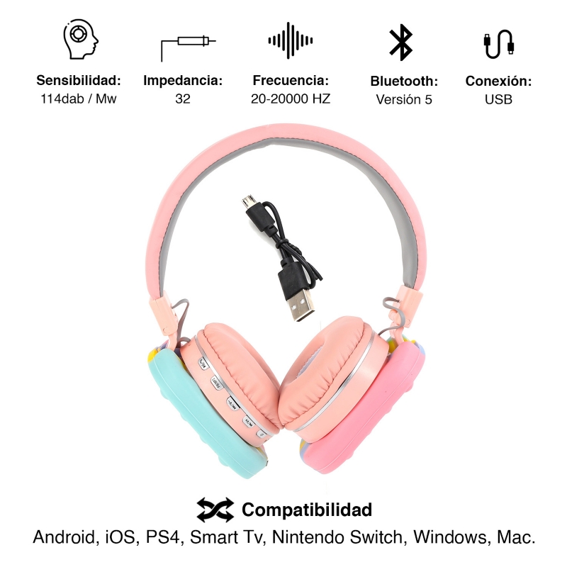 Foto 4 pulgar | Auriculares Auriculares 806e Rosa - Venta Internacional.