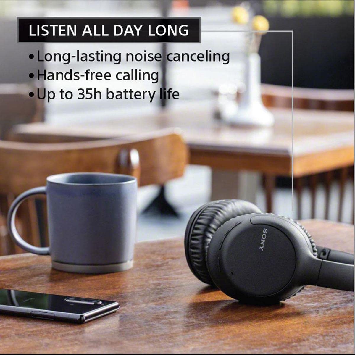 Foto 7 pulgar | Auriculares Sony Whch710n Bluetooth Con Cancelación De Ruido, Color Negro - Venta Internacional.