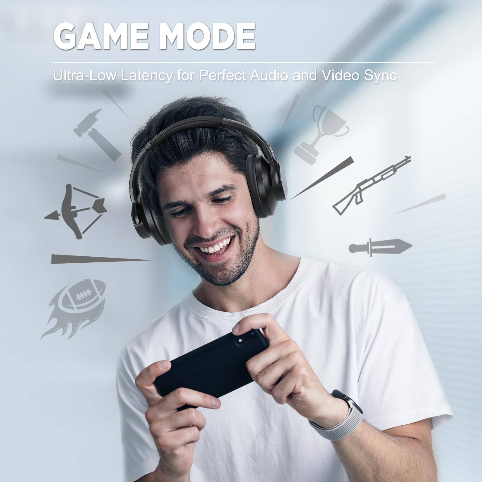 Foto 5 pulgar | Auriculares Inalámbricos Bluetooth Tuinyo Para Colocar Sobre Las Orejas, Negros - Venta Internacional.