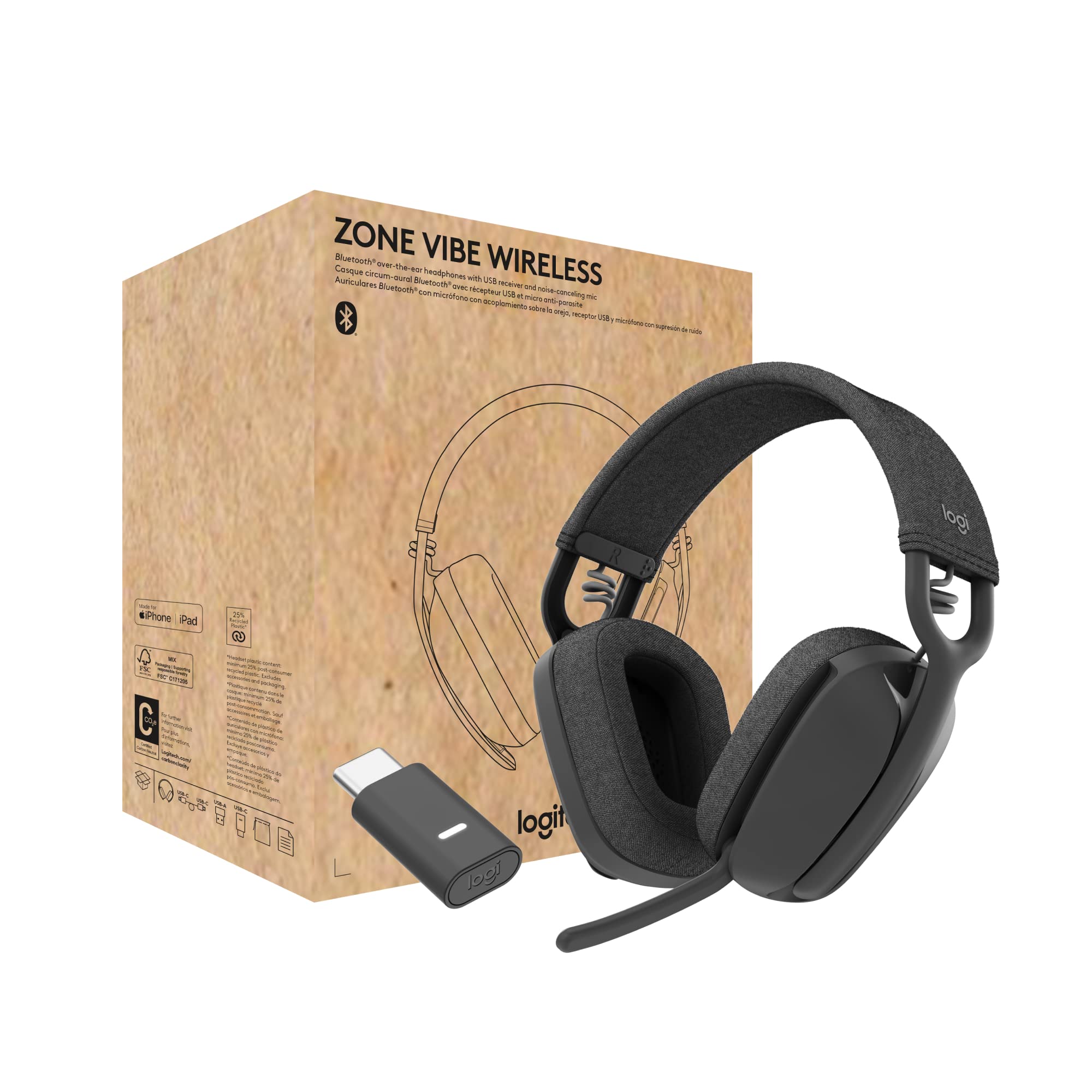Auriculares Inalámbricos Bluetooth Logitech Zone Vibe Con Micrófono - Venta Internacional.
