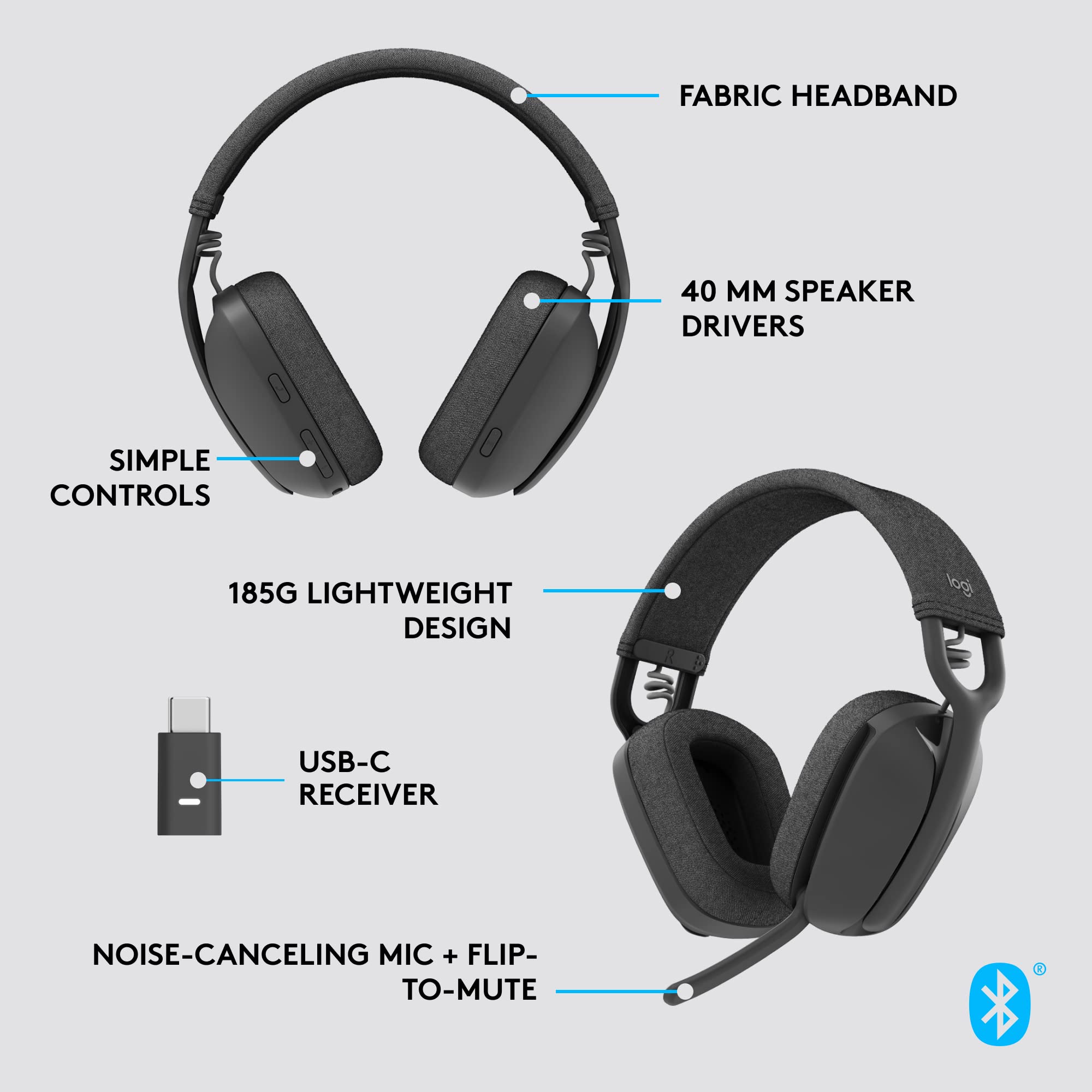 Foto 7 pulgar | Auriculares Inalámbricos Bluetooth Logitech Zone Vibe Con Micrófono - Venta Internacional.