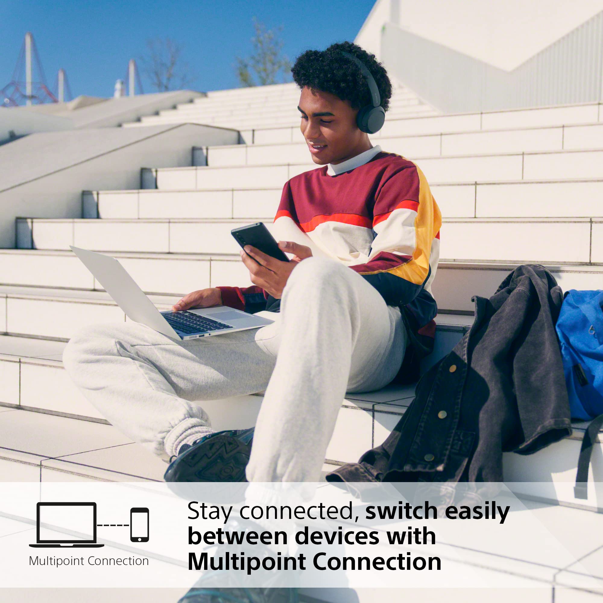 Foto 7 | Auriculares Inalámbricos Bluetooth Sony Wh-ch520b.ce7 Negros - Venta Internacional.