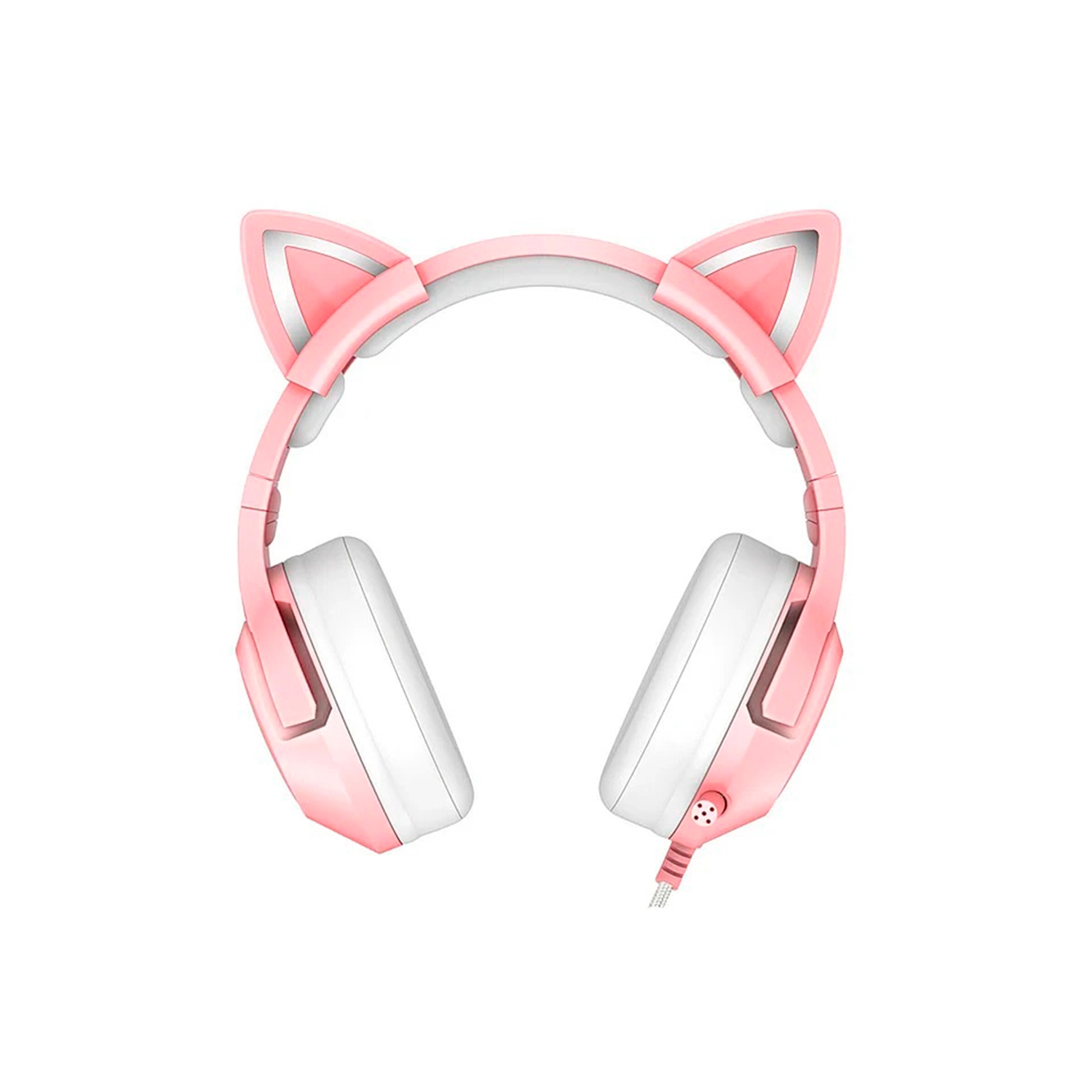 Auriculares Onikuma K9 Gamer Cat Con Luces Led Con Forma De Oreja De Gato Rosa - Venta Internacional.