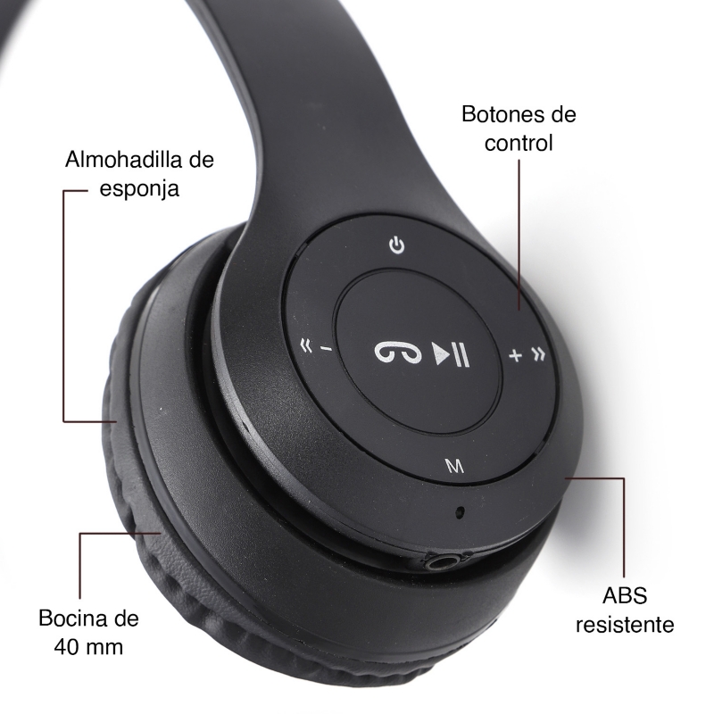 Foto 3 pulgar | Auriculares Bt P47 Negros - Venta Internacional.
