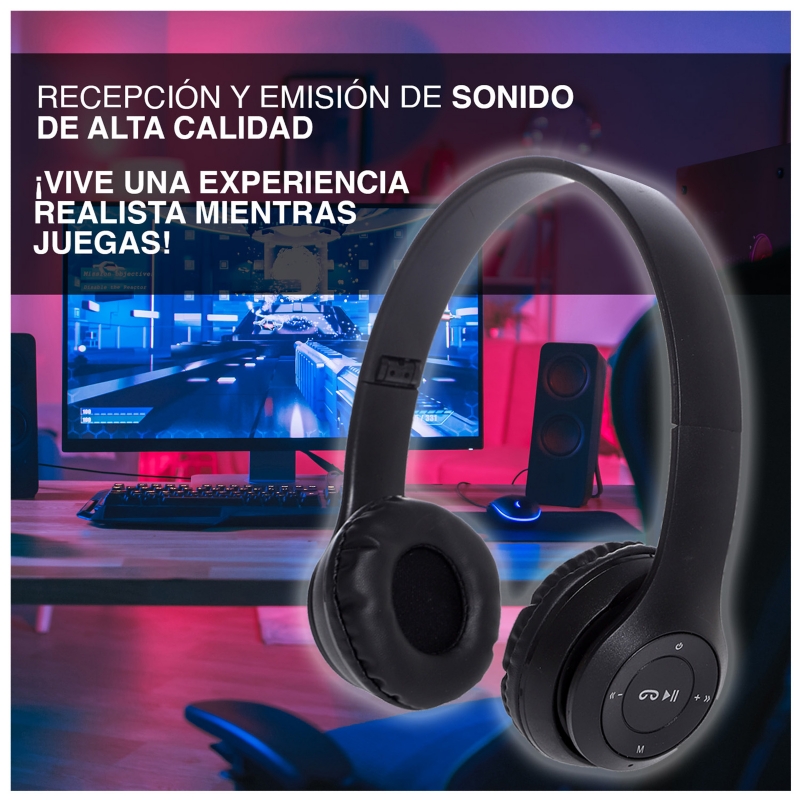 Foto 4 pulgar | Auriculares Bt P47 Negros - Venta Internacional.