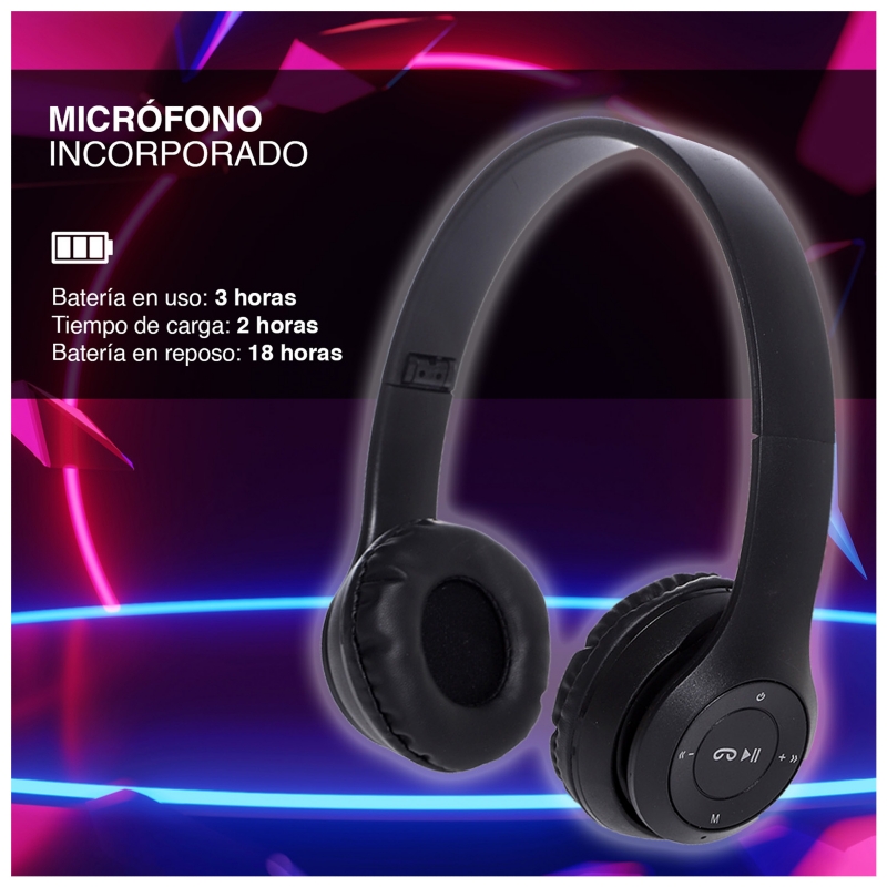 Foto 6 pulgar | Auriculares Bt P47 Negros - Venta Internacional.