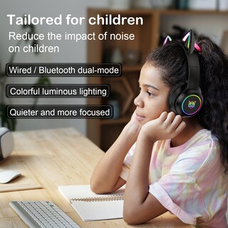 Foto 6 | Auriculares Inalámbricos Onikuma B90 Rgb Cat Ear Bt 5.0 - Venta Internacional.