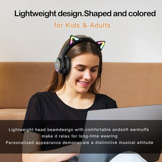 Foto 7 | Auriculares Inalámbricos Onikuma B90 Rgb Cat Ear Bt 5.0 - Venta Internacional.