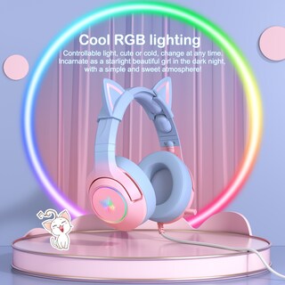 Foto 6 | Auriculares Supraaurales Onikuma K9 Cat Con Conector De 3,5 Mm Y Luz Led - Venta Internacional.