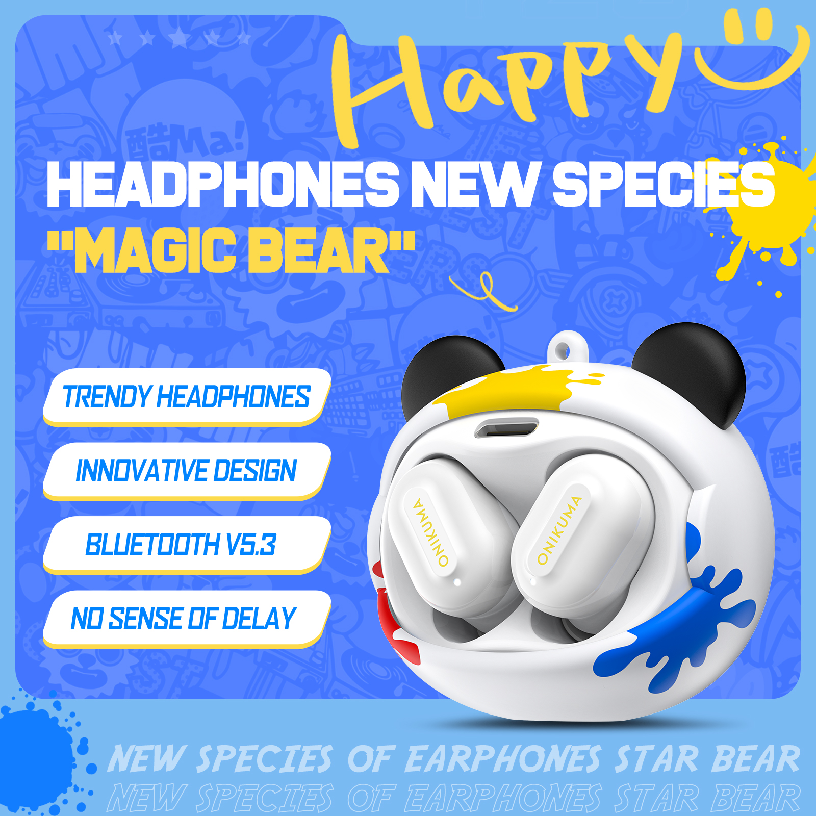 Foto 4 pulgar | Auriculares Intraurales Inalámbricos Onikuma T20 Con Bluetooth 5.3 - Venta Internacional.