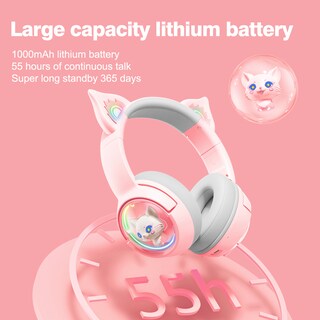 Foto 5 | Auriculares Inalámbricos Bluetooth Onikuma B5 Rgb Cat Ear - Venta Internacional.