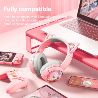 Foto 6 | Auriculares Inalámbricos Bluetooth Onikuma B5 Rgb Cat Ear - Venta Internacional.