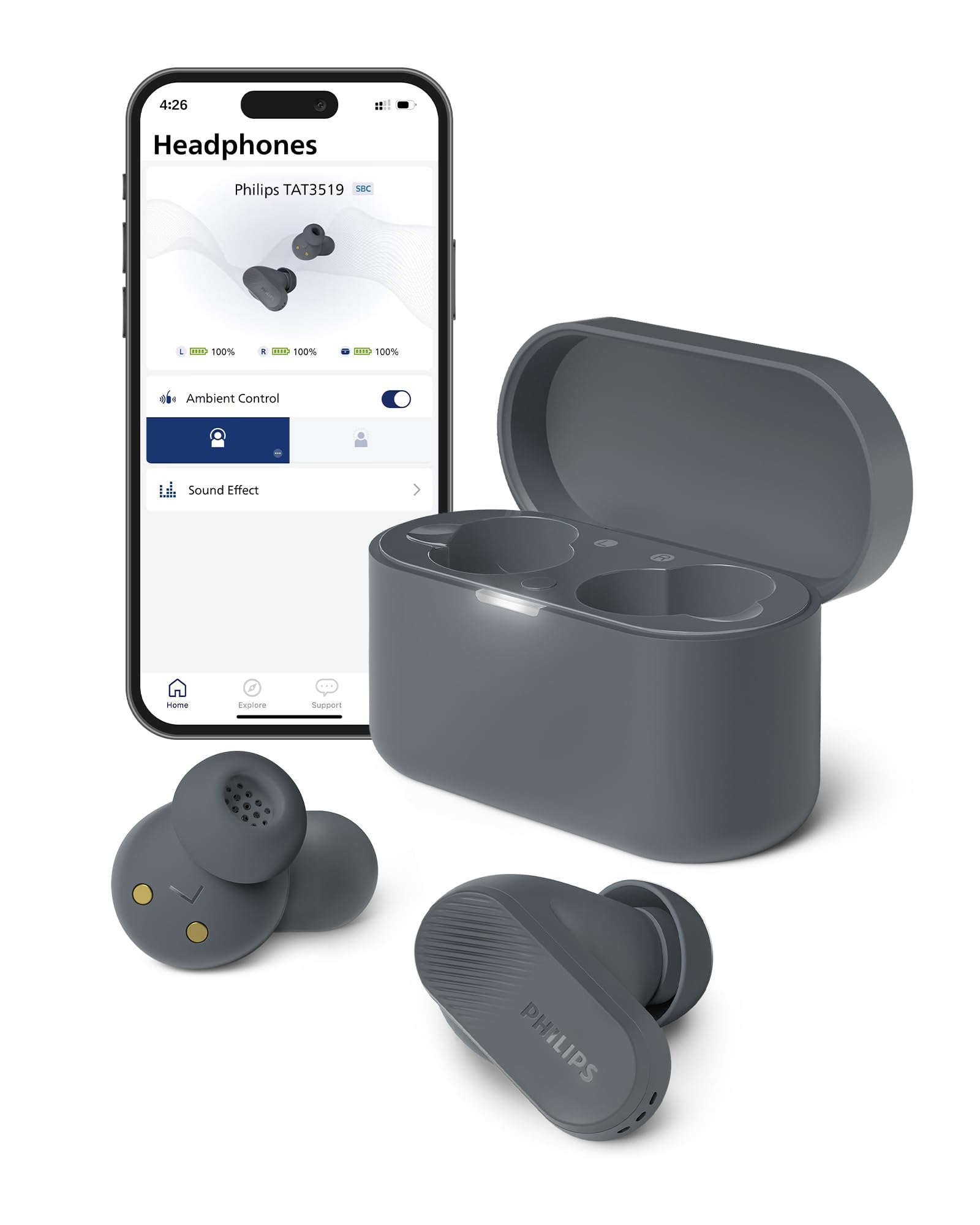 Foto 1 | Auriculares Inalámbricos Philips Tat3519 True Wireless Con Cancelación De Ruido. - Venta Internacional.