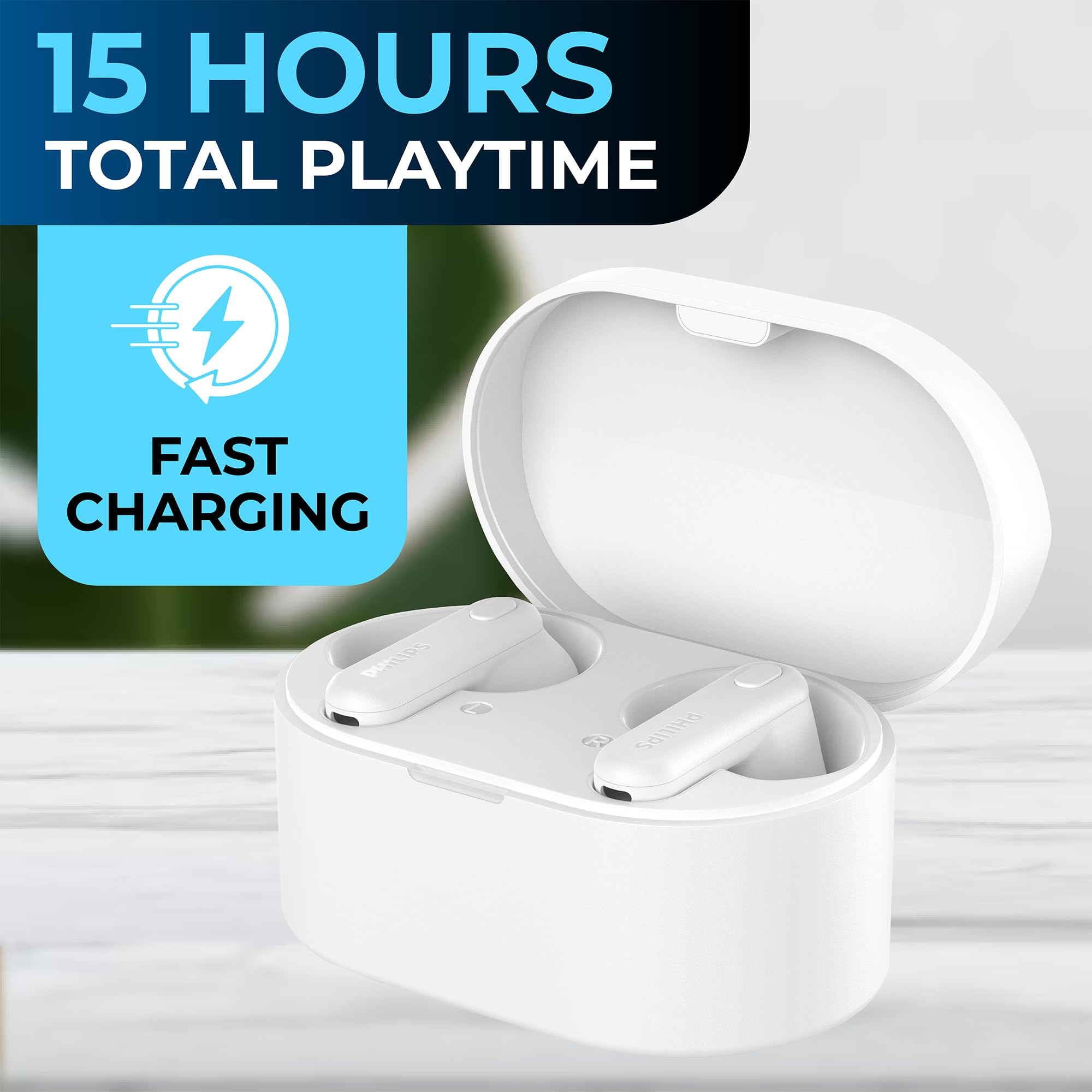 Foto 2 | Auriculares True Wireless Philips Tat1138 Bluetooth 5.3 Blancos - Venta Internacional.
