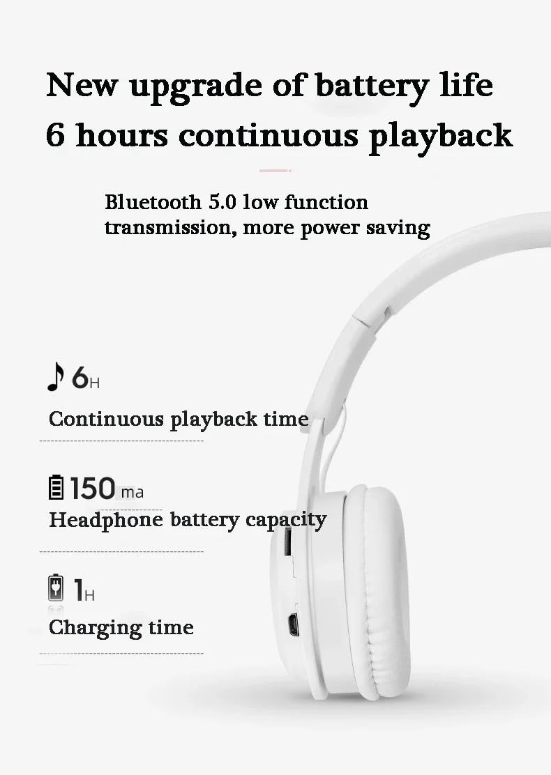 Foto 6 pulgar | Auriculares Con Cancelación De Ruido Hybrid Bluetooth 5.0 Blancos - Venta Internacional.