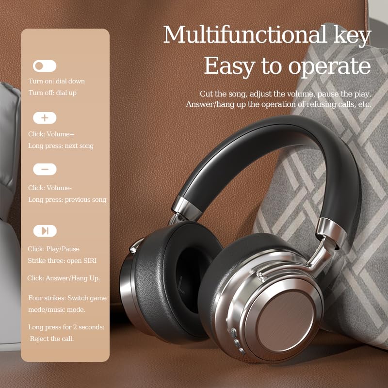 Foto 7 pulgar | Auriculares Bluetooth Vintage De Metal Con Batería De 38 Horas - Venta Internacional.
