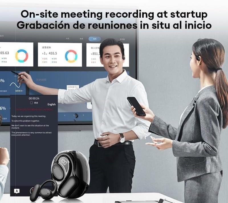 Foto 2 | Auriculares De Traducción Genéricos 2025 En Tiempo Real, 75 Idiomas, Blancos - Venta Internacional.
