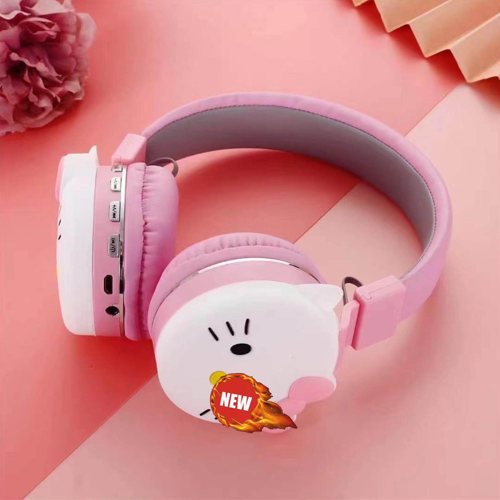 Foto 3 pulgar | Auriculares Bluetooth Genéricos Cartoon Hello Kawaii Pink - Venta Internacional.