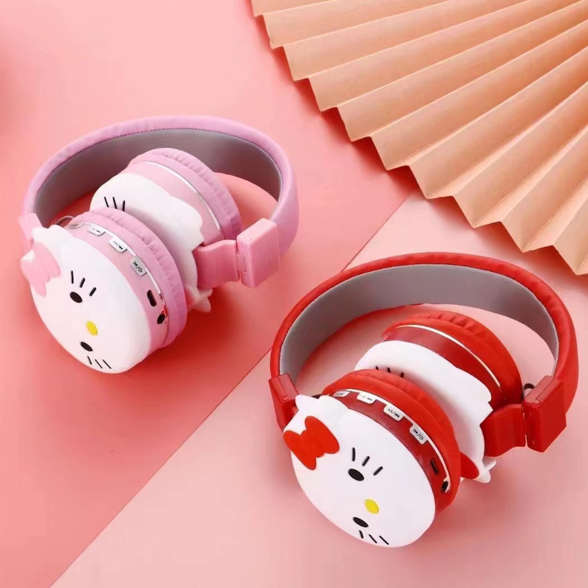 Foto 6 pulgar | Auriculares Bluetooth Genéricos Cartoon Hello Kawaii Pink - Venta Internacional.