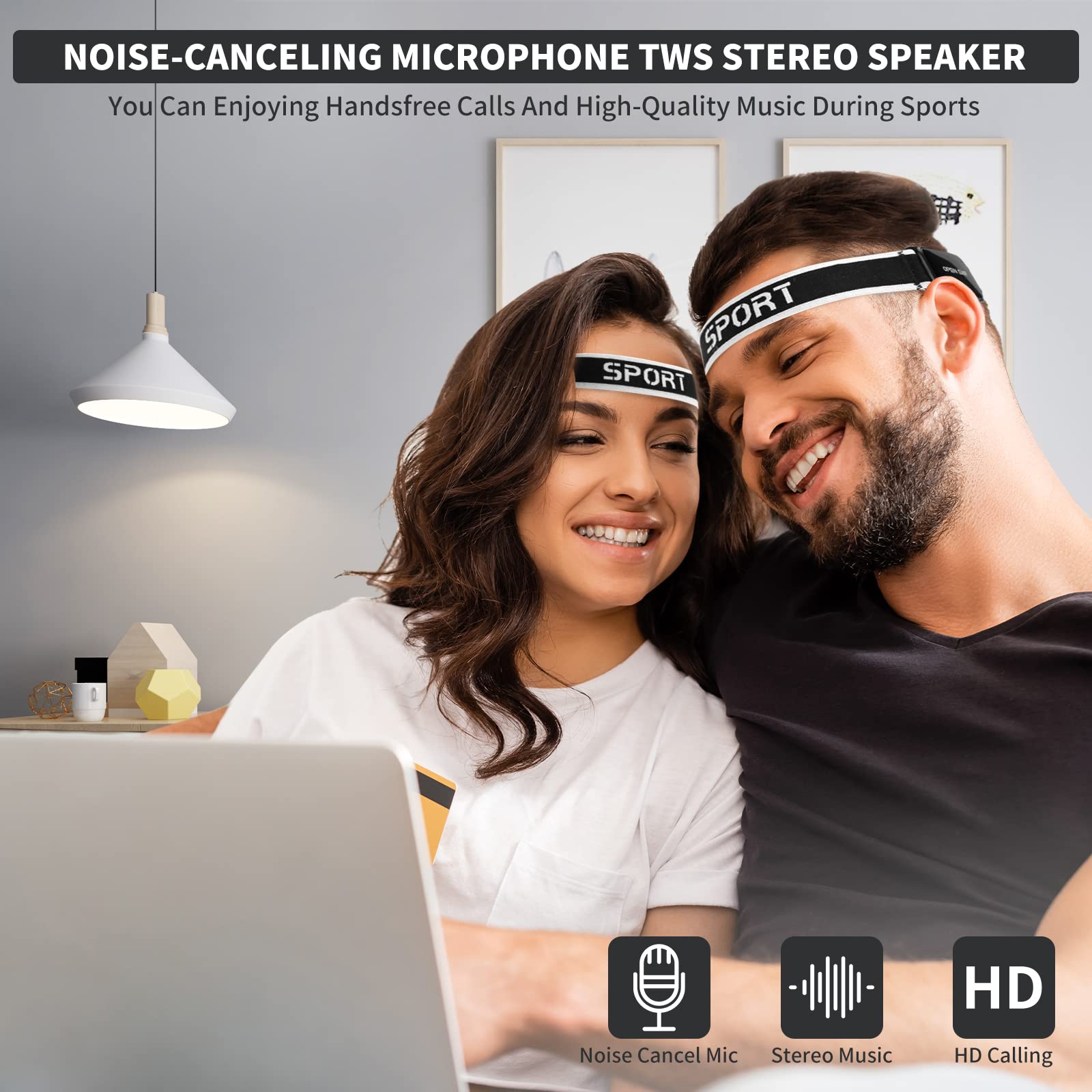 Foto 7 pulgar | Auriculares Bluetooth Con Diadema Deportiva Jimbobo As33 Negros - Venta Internacional.