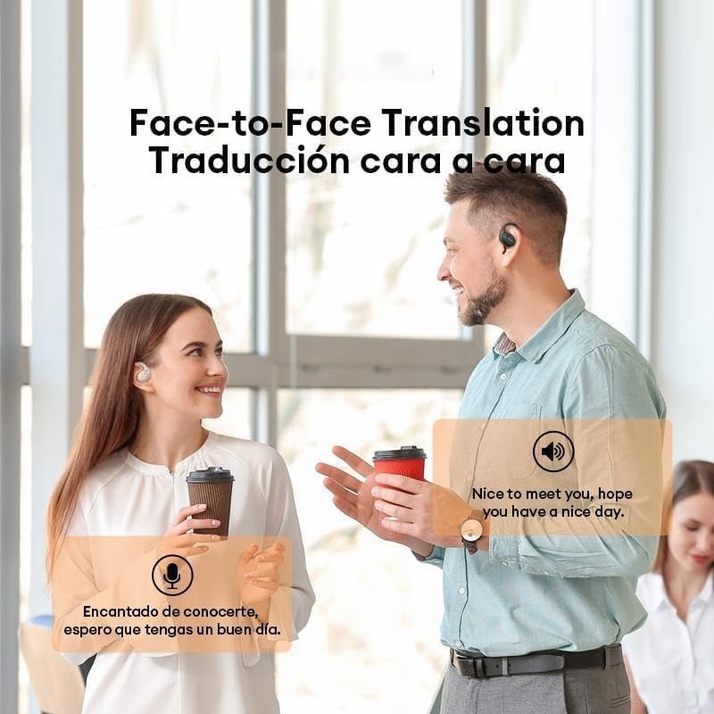 Foto 4 pulgar | Auriculares De Traducción Genéricos 2025 En Tiempo Real, 75 Idiomas (negros) - Venta Internacional.