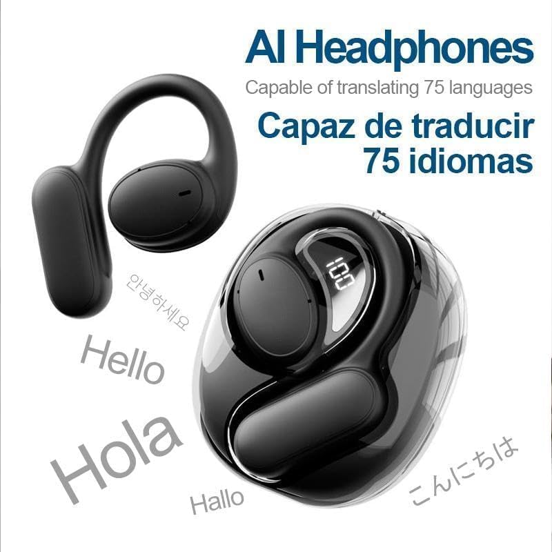 Foto 5 pulgar | Auriculares De Traducción Genéricos 2025 En Tiempo Real, 75 Idiomas (negros) - Venta Internacional.