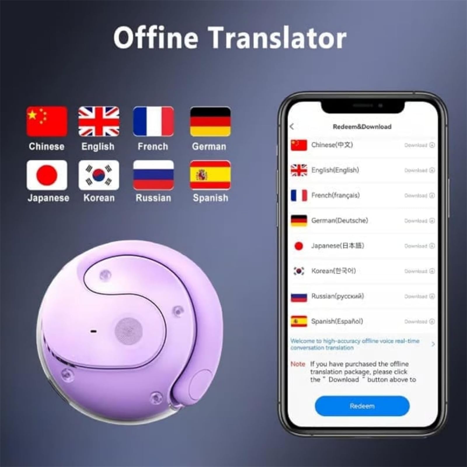 Foto 7 pulgar | Auriculares De Traducción Sent Dream Sentdream Hy-t26 Pro Negros - Venta Internacional.