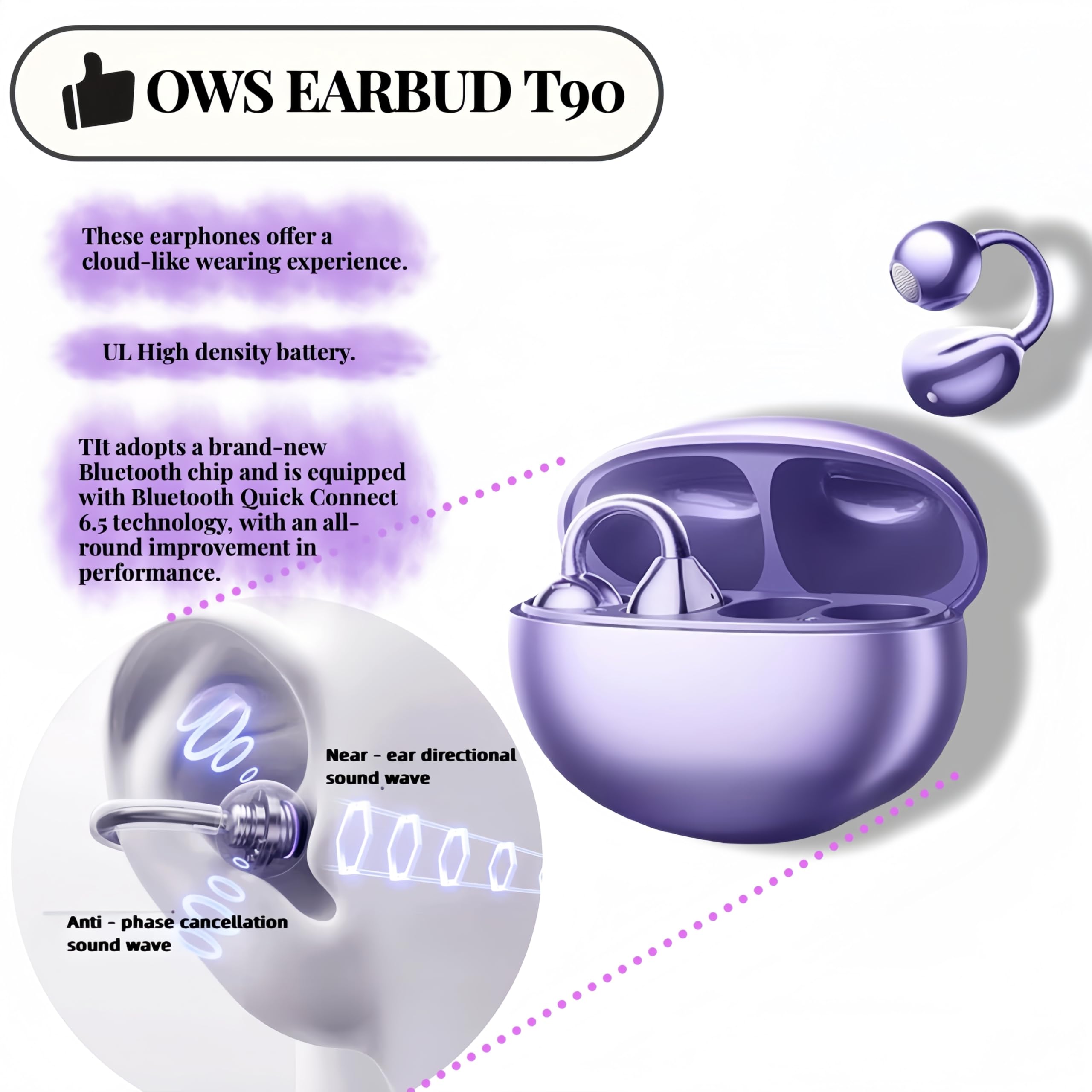 Foto 3 pulgar | Auriculares Inalámbricos Ows Earbud M108 Cloud-like Comfort - Venta Internacional.