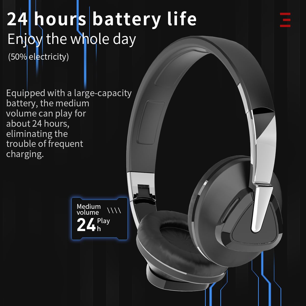 Foto 2 | Auriculares Bluetooth Genéricos 2a537-h3 Inalámbricos Para Colocar Sobre Las Orejas, Negros - Venta Internacional.