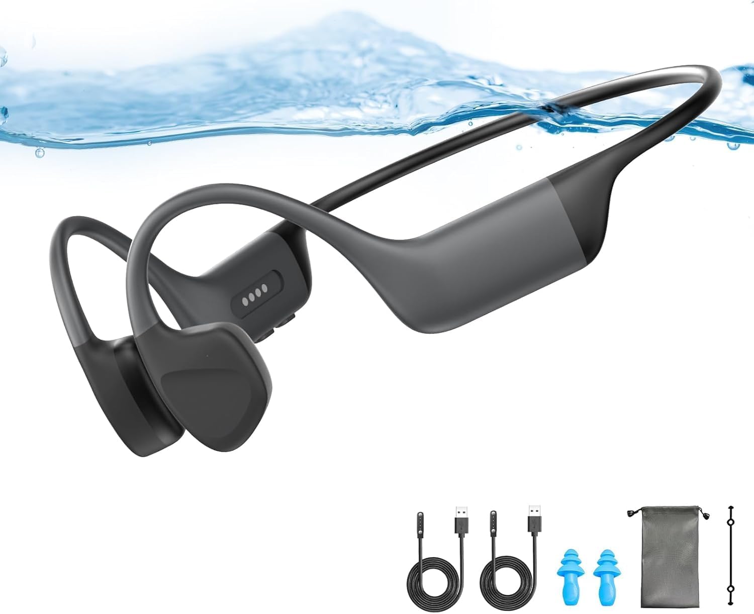 Auriculares De Natación Bone Conduction Ipx8 Impermeables Bluetooth 5.4 - Venta Internacional.