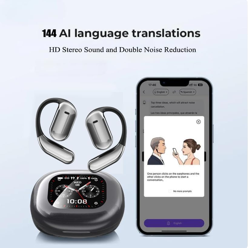 Foto 8 pulgar | Auriculares Vylaras Ai Translator Bluetooth V5.4 Ipx5 A Prueba De Agua - Venta Internacional.