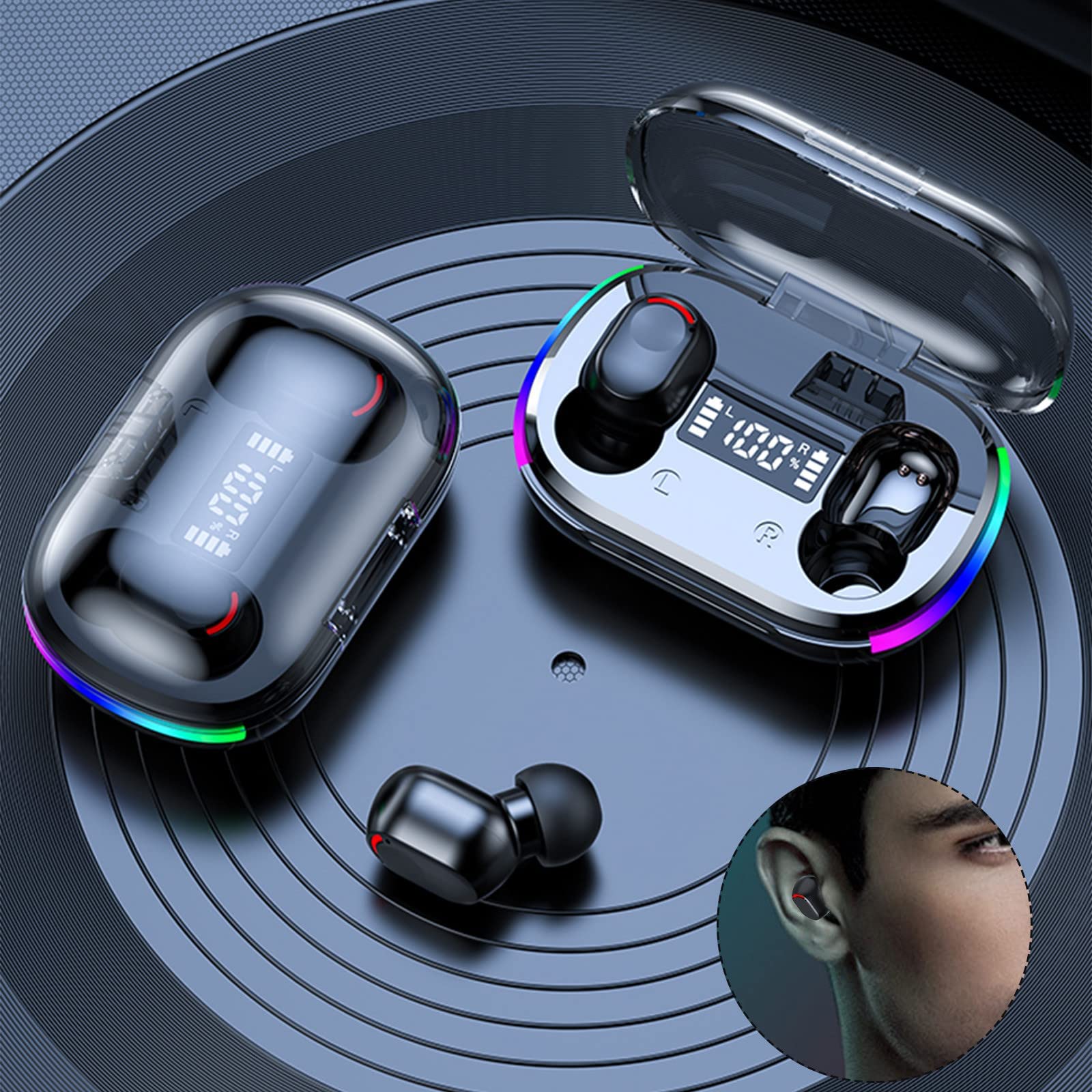 Foto 5 pulgar | Auriculares Inalámbricos Bluetooth 5.3 In-ear Con Micrófono Ipx5 A Prueba De Agua - Venta Internacional.