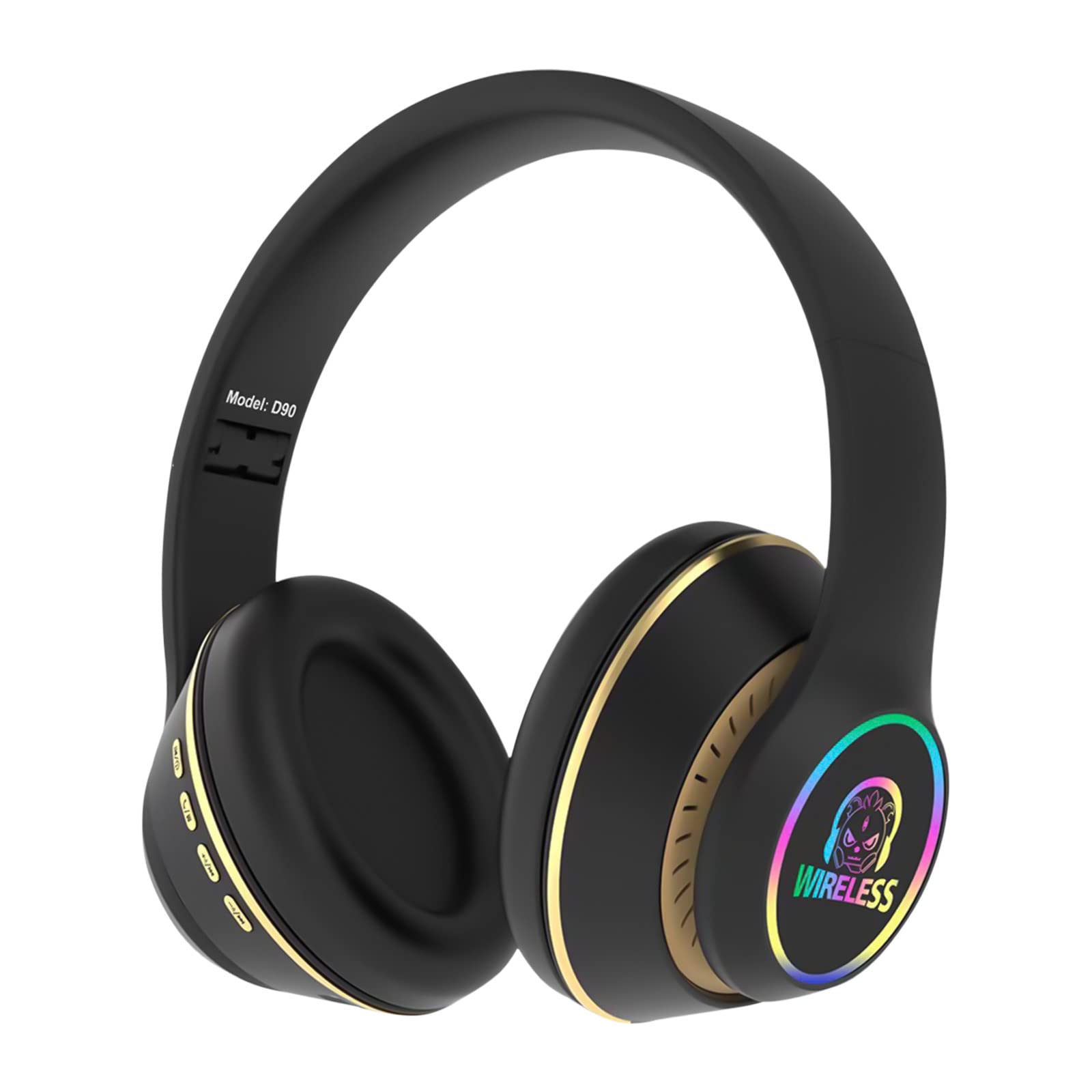 Auriculares Bluetooth 5.0 Para Colocar Sobre Las Orejas, Led, Plegables, Inalámbricos, Negros - Venta Internacional.