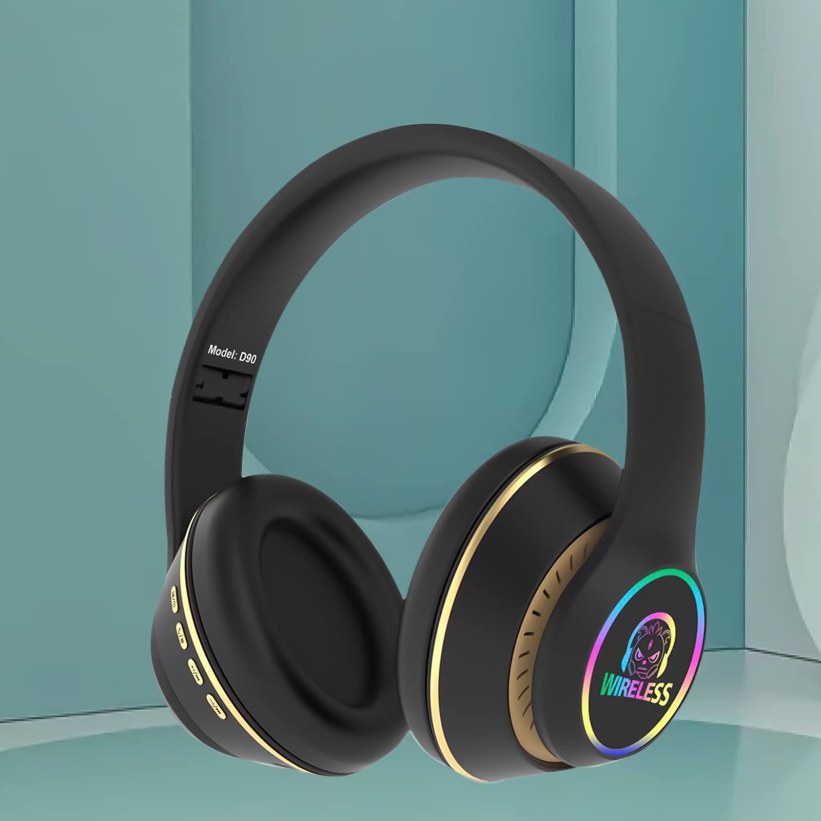 Foto 4 pulgar | Auriculares Bluetooth 5.0 Para Colocar Sobre Las Orejas, Led, Plegables, Inalámbricos, Negros - Venta Internacional.