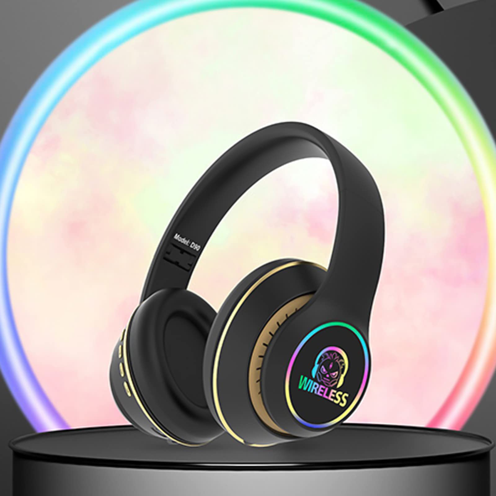 Foto 6 pulgar | Auriculares Bluetooth 5.0 Para Colocar Sobre Las Orejas, Led, Plegables, Inalámbricos, Negros - Venta Internacional.