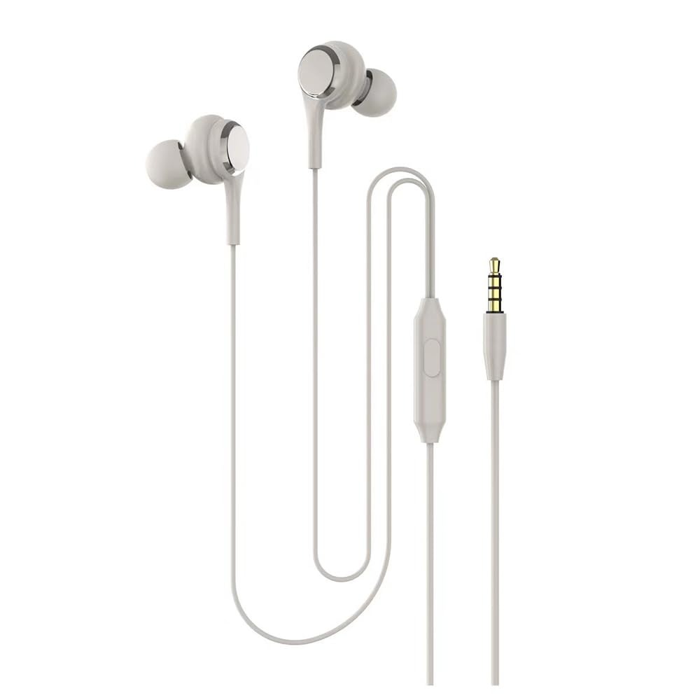 Foto 5 pulgar | Auriculares Intraurales Con Cable Y Micrófono, 5 Paquetes, Gris Claro - Venta Internacional.