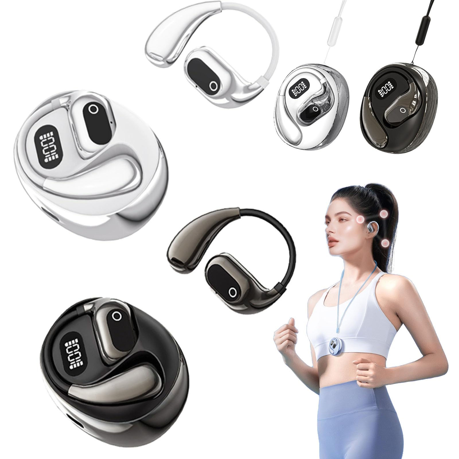 Auriculares Bluetooth Para Traducción Peachloft Hy-t26 Pro, Color Blanco - Venta Internacional.