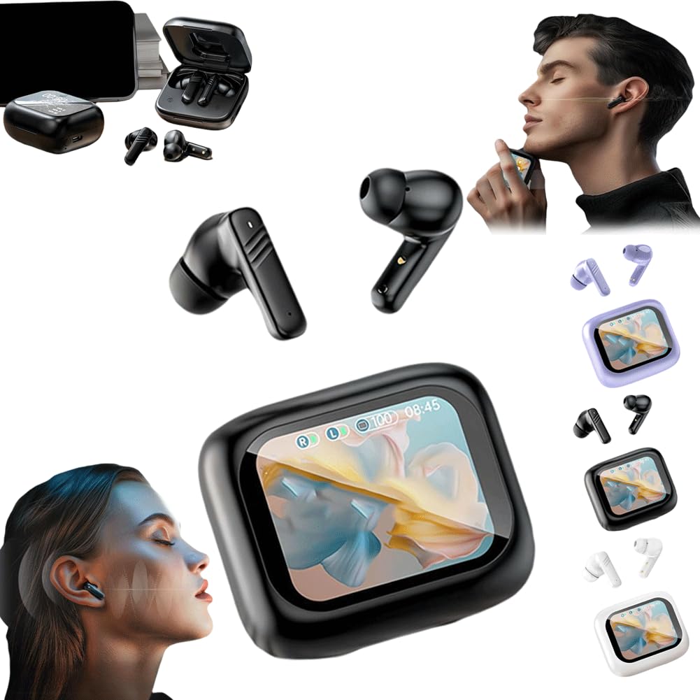 Auriculares Bluetooth Smart Touch Screen 5.4 Impermeables Negros - Venta Internacional.
