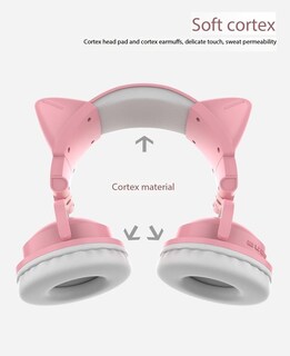 Foto 7 | Auriculares Bluetooth Con Bonitas Orejas De Gato Con Dibujos Animados, Efecto De Luz Rgb - Venta Internacional.