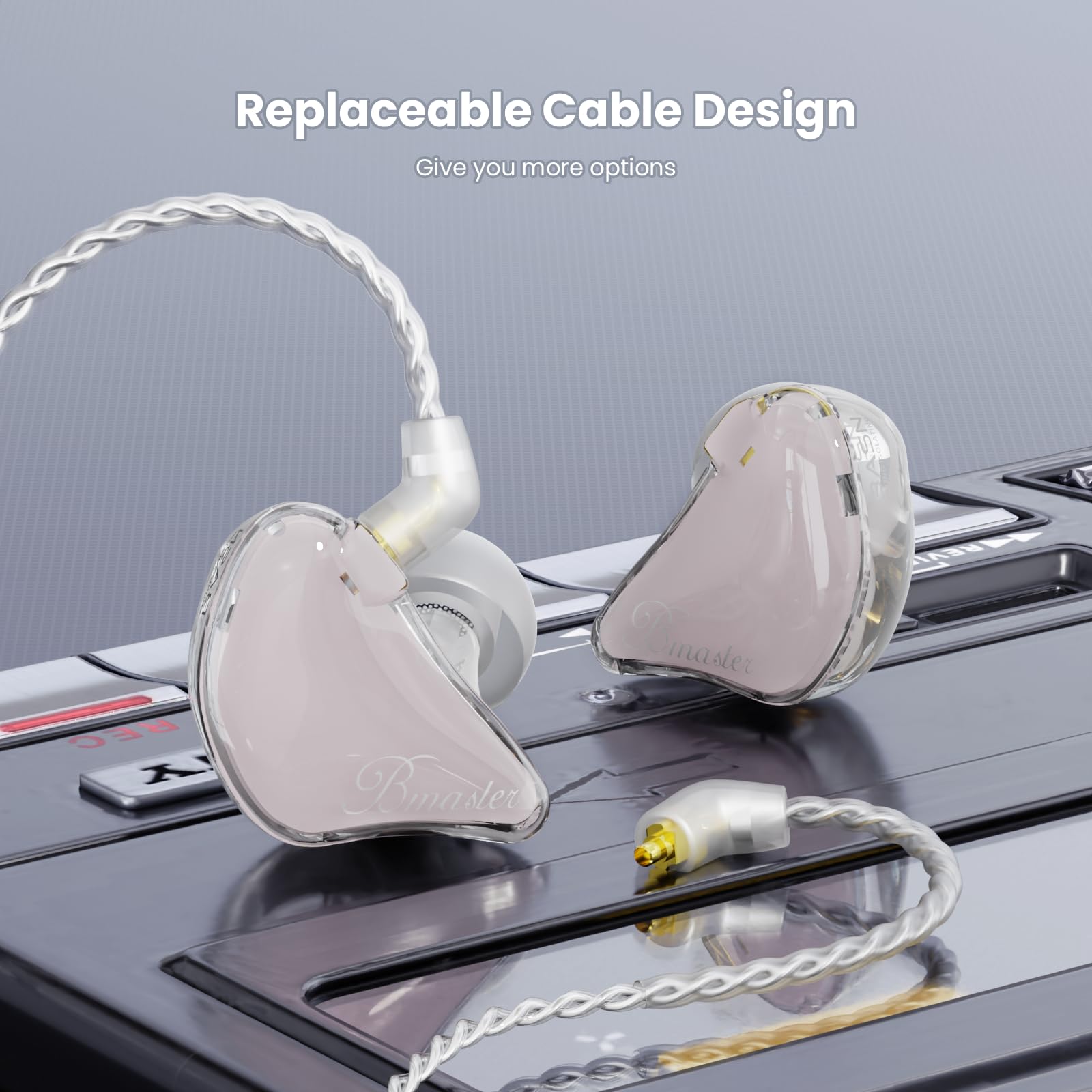 Foto 7 pulgar | Auriculares Intraurales Basn Triple Driver Iem Cloud Pink - Venta Internacional.