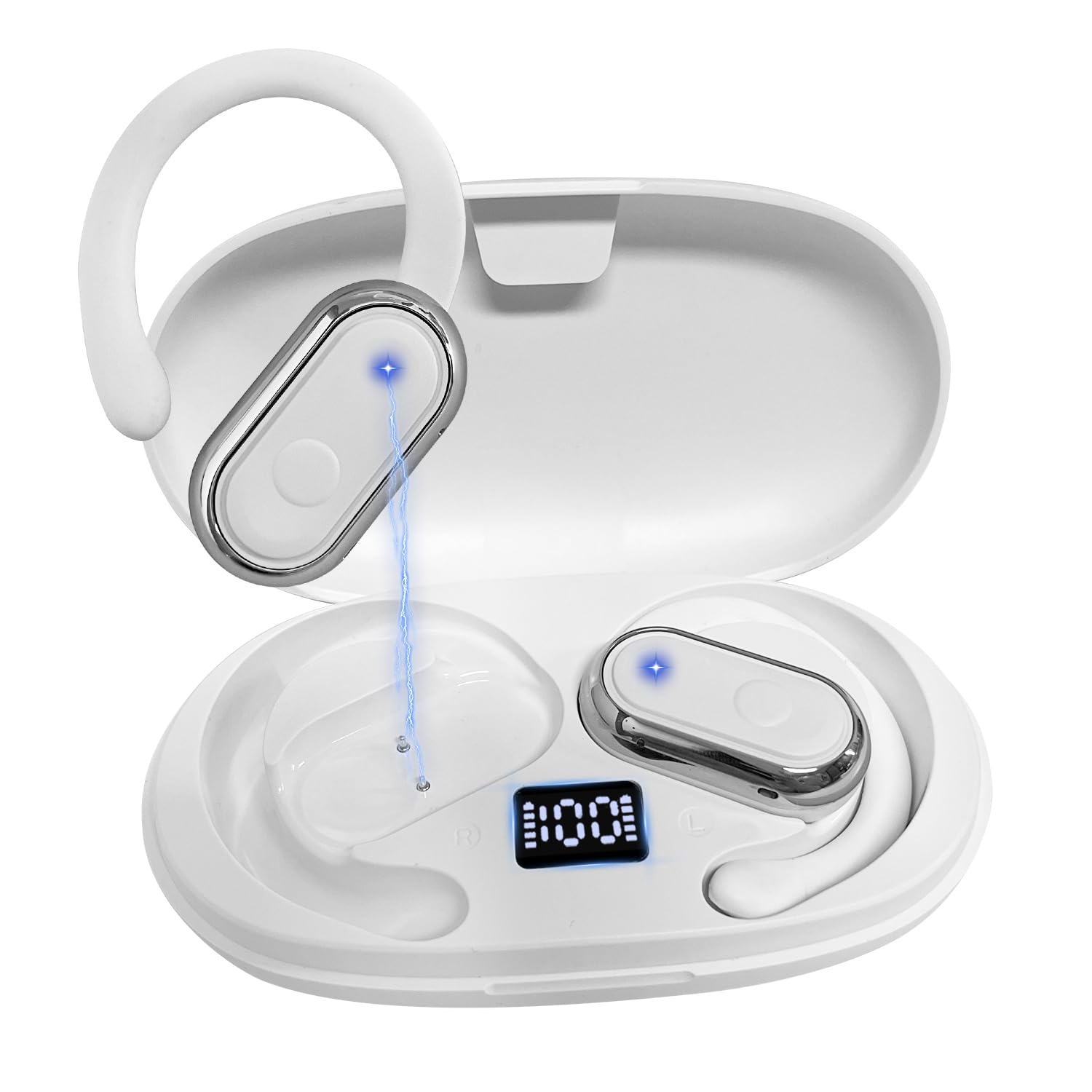 Auriculares Abiertos J300pro, Ergonómicos, Colgantes, Ip7, Blancos - Venta Internacional.