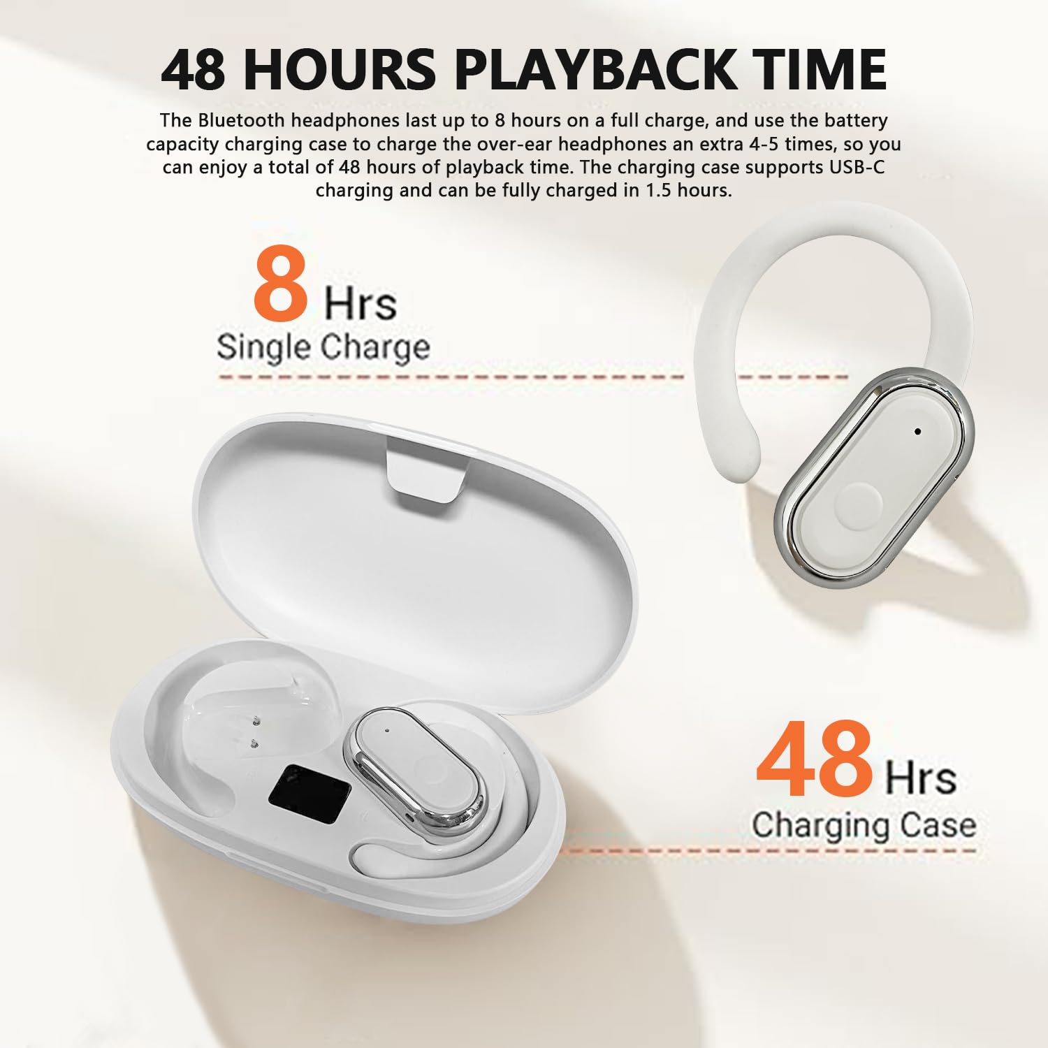 Foto 5 pulgar | Auriculares Abiertos J300pro, Ergonómicos, Colgantes, Ip7, Blancos - Venta Internacional.