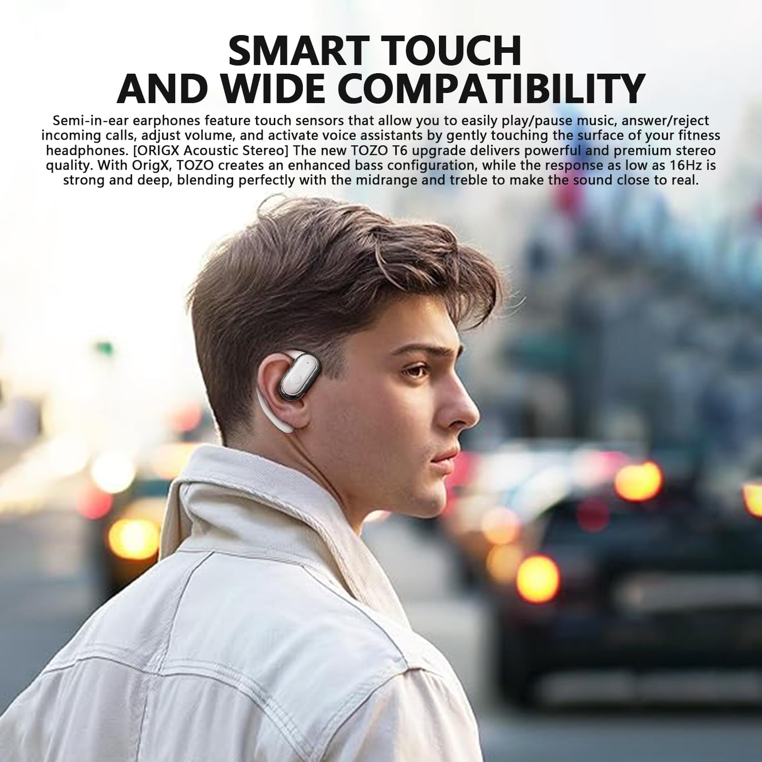 Foto 7 pulgar | Auriculares Abiertos J300pro, Ergonómicos, Colgantes, Ip7, Blancos - Venta Internacional.