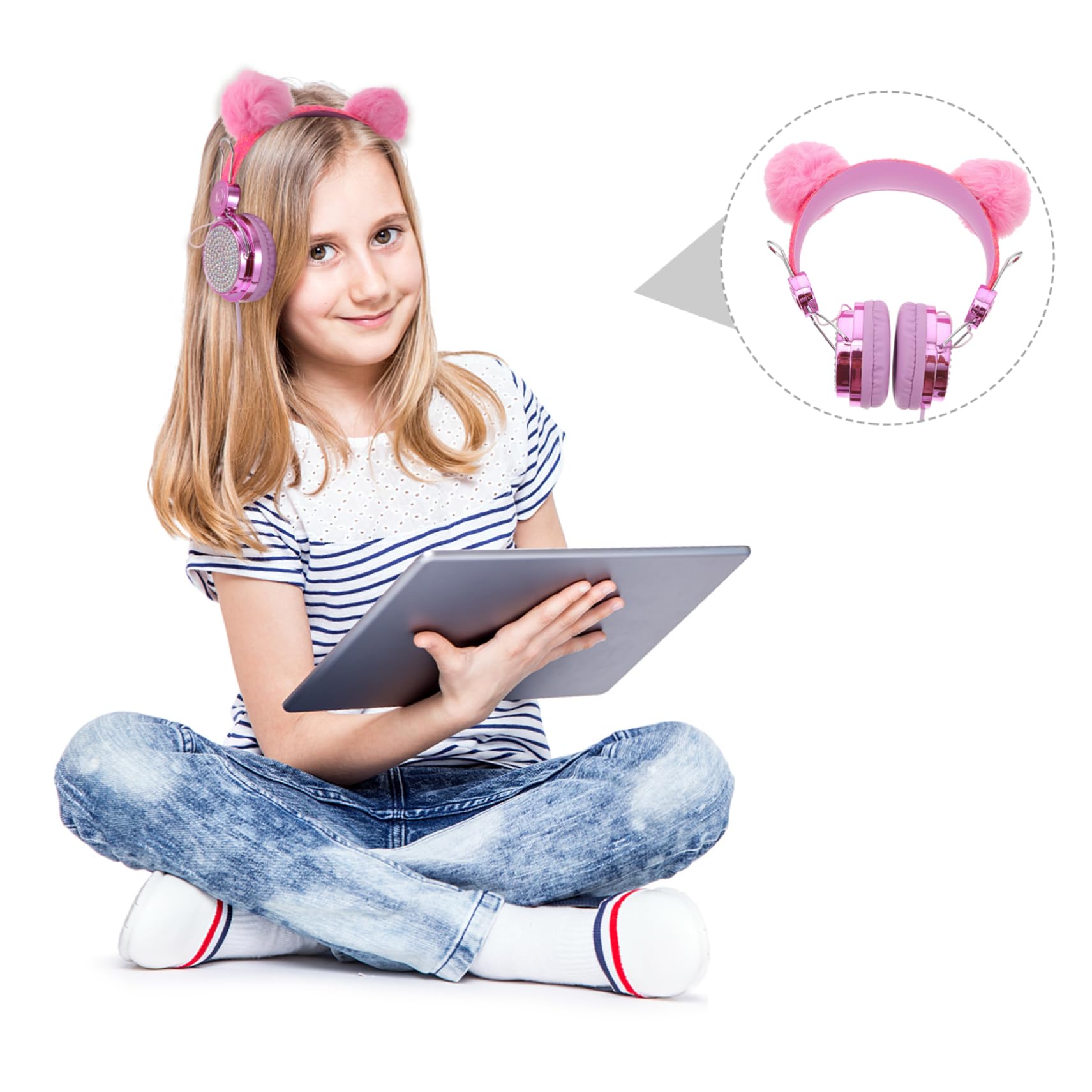 Foto 4 pulgar | Auriculares Para Niñas Con Micrófono, Luz Led, Unicornio - Venta Internacional.